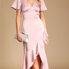 Xs. Light Pink. Never Worn With Tags Formal Wedding Guest Attire, Black Tie Wedding Guest Dress, Formal Wedding Attire, Black Tie Attire, Spring Wedding Guest Dress, Pink Long Dress, Black Tie Wedding Guests, Chic Maxi Dresses, Guest Attire