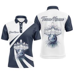 Specially designed for proud bowlers. Let's wear this awesome shirt and be bold. ✔️ Custom Unisex Bowling Shirts Our uniquely designed bowling polo and quarter-zip shirts are ideal for avid bowlers who want to make a bold statement. With a stylish form and distinctive design, these shirts set you apart from the rest, highlighting your passion and confidence in bowling. Add your personal touch to create a one-of-a-kind shirt that carries your unique imprint. All detailed product information is pr Sublimation Print Short Sleeve Polo Shirt For Sports, White Polo Shirt With Sublimation Print For Team Events, Team-colored Polo Shirt With Graphic Print For Team Events, White Polo Shirt With Sublimation Print For Sports Events, White Short Sleeve Polo Shirt For Team Events, White Team Spirit Polo Shirt For Team Events, Team Name Polo Collar Tops For Team Events, Team Spirit Graphic Print Polo Shirt For Sports Events, Short Sleeve Polo Shirt With Sublimation Print For Sports