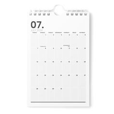 a white calendar with the number seventy on it