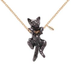 PRICES MAY VARY. Material:Zinc alloy,real gold plating Cat size:0.91*0.39inches/2.3*1cm, Chain length:16inches/41cm+extend 2inches/5cm Simple personalized design can add more charm for you. GREAT AS A GIFT:Provide an elegant jewelry gift box, this beautiful necklace would be great gift for that special someone in your life. Buy the necklace for your girlfriend, wife, daughter, mom,grandmother, aunt, sister, female friend, best friend. The perfect present for the any occasion, whether it is for M Black Cat Necklace, White And Black Cat, Hanging Necklaces, Cat Necklace, Female Friends, Beautiful Necklace, Elegant Jewelry, Jewelry Gift Box, Real Gold