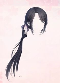 an anime character with long black hair