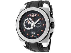 Stainless steel case, Rubber strap, Black dial, Swiss Quartz movement, Scratch resistant mineral, Water resistant up to 10 ATM - 100 meters - 330 feet //  ISW-1009-01 Durable Black Watch Accessories For Sports, Black Watches With 10atm Water Resistance For Everyday Use, Black Chronograph Watch With 10atm Water Resistance For Sports, Durable Black Sports Watch Accessories, Durable Black Sports Watch, Black Sporty Watches With Tachymeter, Black Wear-resistant Watch With Rectangular Dial, Black Automatic Rectangular Watch, Black Sport Watches With Tachymeter