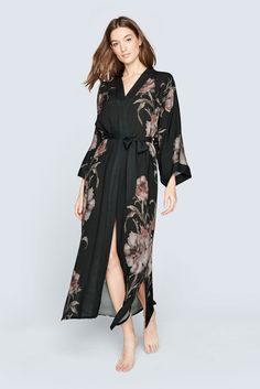 This beautiful, mid-weight kimono makes your life easy — it’s easy to clean and easy to wear. With the soft, gentle material and luxurious drape, whether you’re lounging or layering, this kimono cover up will make you feel like a queen. Spring Wrap Robe With Belt, Elegant Tie Waist Kimono For Beach, Spring Belted Kimono For Daywear, Daywear Wrap Kimono With Tie Waist, Wrap Kimono With Tie Waist For Daywear, Elegant Beach Kimono With Tie Waist, Spring Daywear Belted Kimono, Spring Kimono With Tie Waist And Kimono Sleeves, Long Tie Waist Kimono For Daywear