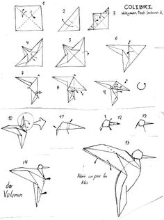 how to make an origami bird with pictures and instructions - step by step