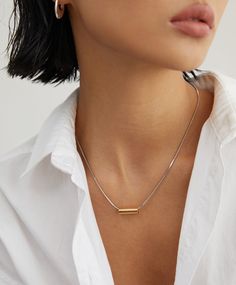 Classic Jewellery, Cylinder Shape, Modern Minimalism, Classic Jewelry, Unique Pendant, Gold Pendant Necklace, How To Look Classy, Jewellery Making, 925 Sterling Silver Jewelry