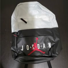 “Jordan” Backpack Color:White/Black/Red Brand New W Tags Jordan Backpack, Jordan White, Jordans For Men, Abs Workout, Backpack Bags, Black Red, Nba, White Black, White And Black