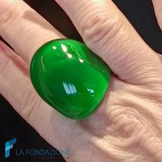 "Elegant band ring with a full green color, handmade of Murano glass. Each glass jewel is shipped in a rigid gift box, with the possibility of attaching your own greeting card. Each of our rings is engraved with the word \"Murano glass\" to make it authentic and unique. If this is not the ring for you, we have many others in our Etsy shop https://www.etsy.com/it/shop/LaFondazioneMurano?section_id=27677179 They are available in IT sizes 14 to 22 and US 6 1/2 to 10. If you don't know your size please send us a message.  All the rings of La Fondazione - Handmade Murano glass Venice are individually handmade with ancient Venetian art by our glass masters and only with authentic certified Murano glass rods. The glass processing is embellished with materials such as a gold leaf, both white and y Green Glass Jewelry As A Gift, Green Glass Jewelry As Gift, Handmade Green Rings For Party, Green Glass Jewelry Gift, Handmade Glass Rings For Gift, Modern Glass Rings Suitable For Gifts, Modern Resin Rings For Gifts, Handmade Murano Glass Jewelry Gift, Bohemian Murano Glass Jewelry Gift