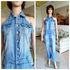 "Denim jumpsuit jean jumpsuit Denim Overall vintage womens overall pants jean overalls Retro overalls Overall L grunge overalls romber 99 % - cotton; 1%-elastane height of the woman in the photo - 180 cm Please refer to photos for details of condition. Condition: very good vintage Measurements: Inseam : 70cm/27.6\" Length: 133 cm/52.4\" Hips- 96 cm/ 37.8\" Waist: 84 cm/ 33.1\" Bust: 98cm/ 38.6\" Tag Size: L note The color on the pictures may vary due to monitor settings and light reflections. Re Fitted Denim Overall Vest In Casual Style, Casual Fitted Distressed Denim Jumpsuit, Retro Overalls, Jumpsuit Jean, Jean Jumpsuit, Overall Pants, Plaid Pants Women, Jumpsuit Denim, Tartan Pants