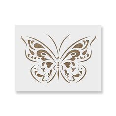 the stencil technique is used to create an intricate butterfly