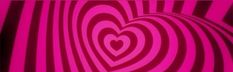 pink and black heart shapes are seen in this image