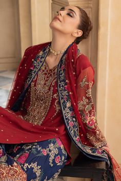 Brand: CharizmaProduct Code: DJW4-02Collection: Charizma Dastan-e-Jashan Vol-01 Premium Chiffon CollectionFabric: Chiffon DESIGN DETAILS: Embroidered +Adda Work Dyed Chiffon Front 1MTREmbroidered +Adda Work Dyed Chiffon Sleeves 26 inchesDyed Chiffon Back 1.25MTREmbroidered +Adda Work Front Daman Patti 1MTREmbroidered Back Daman Patti 1MTREmbroidered +Adda Work Back Neckline 1PCSDyed Inner Shirt 2.25MTREmbroidered Trouser Patti 1.25MTREmbroidered Dyed Raw Silk Trouser 2.5MTREmbroidered Dupatta Pa Chiffon Sleeves, Chiffon Collection, Embroidered Dupatta, Silk Trousers, Net Dupatta, Fabric Stores Online, Jacquard Fabric, Designer Suits, Raw Silk