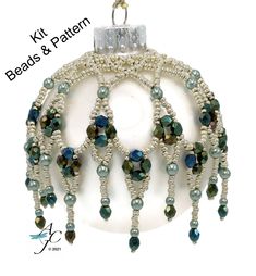 a beaded ornament with beads and tassels