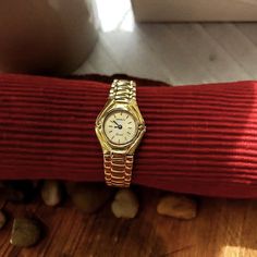 Geneve Ladies 14K Yellow Gold Watch Total Item weight: 37.3 grams Dimensions: 21 x 24 x 6 millimeters  Bandwidth: 12 millimeters Length: 6.5" SKU: 69000271 Priced as is or with best offer. Please message me for further inquiry. US Shipping: FREE SHIPPING USPS Priority Mail International Shipping: $49.95 by USPS International Priority Mail. Please note that the buyer is responsible for paying the country's custom duties of the item you purchased. * Product is sold as is. I have a detailed inspect Classic Gold Diamond Watch For Anniversary, Yellow Gold Watches With Polished Finish And Round Dial, Timeless Gold Jewelry And Watches With Round Shape, 14k Gold Round Watches For Formal Occasions, Timeless 14k Gold Watches, Yellow Gold Diamond Watch With Metal Dial For Formal, Gold Diamond Watch Timeless Formal, Classic Yellow Gold Watch Accessories As Gift, Classic Yellow Gold Watch Accessories For Gift