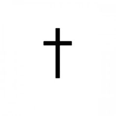 a black cross on a white background