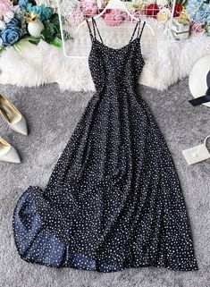 Cute A line polka dot dress summer dress Fabric: blended Color: champagne, black, red, white Size(cm): S, M, L S length 112 bust 80 waist 68 M length 113 bust 84 waist 72 L length 114 bust 90 waist 76 Polka Dot Dress Summer, Audrey Hepburn Dress, Preppy Dresses, Color Champagne, Polka Dress, Glam Dresses, Dress Summer, Polka Dot Dress, Dot Dress