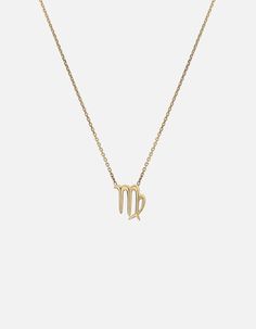 Virgo Astro Pendant Necklace, 14k Yellow Gold | Women's Necklaces | Miansai Virgo Men, Cuff Watch, Zodiac Pendant, Gold Necklace Women, Wrist Cuffs, Zodiac Sign, Chain Bracelet, Arrow Necklace, Cuff Bracelets