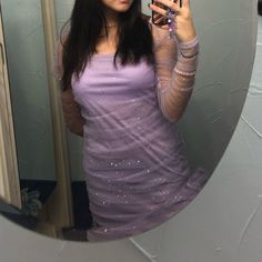 (Price Is Fixed Bc I’ve Never Worn It Anywhere) Will Be Uploading More Photos And Tags Never Been Worn, Doesn’t Fit In My Waist + Butt Size 2 Purple Sheer Party Dress, Sheer Purple Party Dress, Purple Long Sleeve Sheer Dress, Purple Sheer Long Sleeve Dress, Fitted Purple Sheer Dresses, Purple Hoco Dress, Purple Hoco, Purple Tulle, Hoco Dress