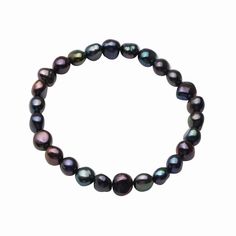 PRICES MAY VARY. ★ABOUT PEARLS★Freshwater cultured pearl stretch bracelets for women with elastic rope,freshwater pearl size is 8-9mm,blue black pearl bracelet length is 7.09’’(18cm) at least and can be extended 2-3mm ★ABOUT JEWELRY GRADE★Baroque pearls has few blemish,the advantage of baroque is pearl shape,it is irregular in natural shape.Pearl bracelets makes it special looking.The beads assembled by elastic rope,so adjustable beaded bracelets can suit different wrist length. ★FINE JEWELRY FO Adjustable Beaded Bracelets, Black Pearl Bracelet, Pearl Farm, Pearl Bracelets, Elastic Rope, Freshwater Pearl Bracelet, Small Jewelry Box, Mother Birthday Gifts, Bridesmaid Bracelet