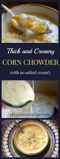 corn chowder with no added cream is an easy and delicious side dish for any occasion