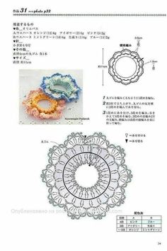 an instruction manual for crocheted doily