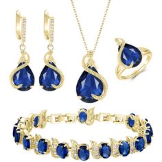 PRICES MAY VARY. This wedding jewelry set was made of AAAAA cubic zirconia. It features sparkly CZs which will make a timeless accessory to any jewelry collection. If you are going to a party or banquet, these elegant teardrop jewelry sets are the perfect accessory that will enhance your outfit. Wearing a dinner dress, formal gown or spectacular in casual wear, matching these prom Jewelry set. Gorgeous Cubic Zirconia wedding jewelry set for bridesmaid or bride. It will be an ideal gift for your Dinner Dress Formal, Jewelry Set For Bride, Prom Jewelry Sets, Blue Jewelry Set, Blue Jewellery, Teardrop Jewelry, Wedding Jewelry Set, Daughter Mother, Prom Jewelry