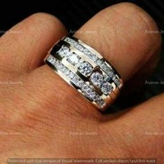 Nail Diamond, Brass Jewellery, Mens Diamond Wedding Bands, Jewelry Advice, Men Diamond Ring, Mens Band, Mens Wedding Rings, Men's Rings, Anniversary Ring