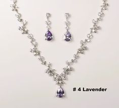 Lavender Bridal Jewelry Set Purple Amethyst Bridal Earrings - Etsy Amythest Jewelry Set, Cheap Lavender Flower-shaped Jewelry, Purple Prom Jewelry, Elegant Purple Bridal Necklace For Wedding, Purple Crystal Jewelry Sets For Wedding, Elegant Purple Jewelry Sets For Wedding, Lavender Elegant Necklace For Wedding, Elegant Lavender Necklace For Wedding, Elegant Lavender Wedding Necklace