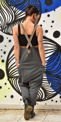 Women's harem overalls in ultra comfortable jersey. Harem overalls with straps in soft and pleasant cotton jersey. Large side pockets. Adjustable ribbon straps with stylized geometric patterns to choose from. Large eyelets on the front of the straps. The straps are crossed in the back. To wear over a headband, swimsuit or tank top. Sizes: S-M-L Oekotex fabrics: 95% cotton, 5% elastane Machine washable at 30o. Made in France by me. Find the entire Tramplemousse collection on tramplemousse.etsy.co Casual Cotton Overalls With Tie Straps, Cotton Overalls With Tie Straps, Cotton Sleeveless Overalls With Tie Straps, Sleeveless Cotton Overalls With Tie Straps, Black Cotton Jumpsuits And Rompers With Adjustable Straps, Cotton Overall Jumpsuit With Suspenders, Cotton Overall Jumpsuits And Rompers With Suspenders, Cotton Overalls With Suspenders, Womens Overalls