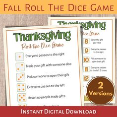 two printable thanksgiving games for kids to play