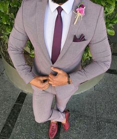 Grooms Outfit, Gentleman Mode, Best Suits For Men, Purple Suit, Formal Men Outfit, Purple Suits, Wedding Dress Men