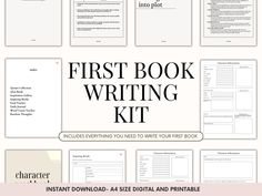 the first book writing kit includes everything you need to write your first book and print it out