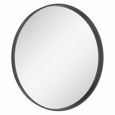 a round mirror on a white background