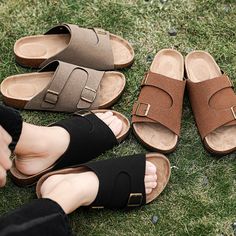 Heel Height : Low (1cm-3cm) Fit : Fits true to size, take your normal size Fashion Element : Buckle Style : Classics Pattern Type : Solid Occasion : Casual Lining Material : none Insole Material : Hemp Outsole Material : Cork Closure Type : buckle strap Sandal Type : Birkenstocks Upper Material : Cow Suede Item Type : sandals Department Name : ADULT WHAT ABOUT REFUND?   Fast refund,100% Money Back Guarantee. If your product is defective or doesnt work properly, let us know and well send you a re Beach Clogs With Cork-bed Midsoles And Round Toe, Open Toe Clogs For Outdoor Summer Use, Open Toe Clogs For Outdoor Summer Events, Summer Open Toe Clogs For Outdoor, Summer Non-slip Brown Clogs, Outdoor Slip-on Footbed Sandals With Buckle Closure, Outdoor Footbed Sandals With Buckle Closure, Outdoor Footbed Slip-on Sandals With Buckle Closure, Outdoor Flip Flops With Textured Footbed And Round Toe