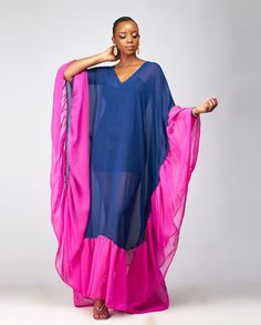 🎈This gorgeous & colorful flowy Kaftan dress is made of high quality plain chiffon that feels good on the skin.  Look simple, yet sophisticated enough to steal all the attention. Great African Summer Boubou outfit. 🎈Details  - Custom made from scratch  -Loose Fit :  You can provide your measurements / I'll make according to the measurements of the size you choose  - Neckline: V Neck -Dress Length 58 inches ( It can be made shorter if you want or according to your height) - Chiffon Fabric -Handmade in Nigeria - Soft on the skin & flowy - Easy to wear & comfortable  - Comes with a small scarf 🎈CARE INSTRUCTIONS:  - Hand wash cold with like colors.  - To bring out the shine , iron with steam. 👑Look like an African Queen with this stylish and silk adire dress : https://etsy.me/3tCYp6U *BUL Plain Chiffon Dress, Wedding Kaftan, Chiffon Kaftan, Vacation Swimsuit, Chiffon Cover Up, Transparent Dress, Bohemian Maxi, Full Dress, Ruffled Dress