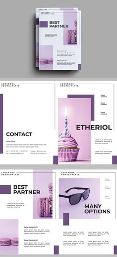 an image of a purple and white website design