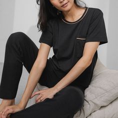 Slumberknit™ Tapered Pant Set Relaxed Cotton Sleepwear For Everyday, Relaxed Fit Sleepwear, Comfy Relaxed Fit Sleepwear For Home, Cozy Cotton Sleepwear For Relaxing At Home, Cozy Cotton Sleepwear, Polished Aesthetic, Tapered Pant, Beech Trees, Beech Tree