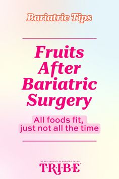 Fruits After Bariatric Surgery - WLS Diet Tips | The Sleeved Dietitian | Protein helps with satiety and muscle repair, while fats provide essential nutrients and help you absorb fat-soluble vitamins. Carbs bring the energy and BAM we have a great filling and satisfying, intentional plate! So, let’s ditch the misconception that WLS patients can’t enjoy carbs and instead focus on creating a plate that fuels and satisfies us. If you need more support or inspiration navigating nutrition after weight loss surgery, click here to see what my T.R.I.B.E. Program is all about. Wls Diet, Muscle Repair, Sleeve Surgery, Fat Soluble Vitamins, Slider Recipes, Simple Joys