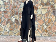 ● This short sleeve maxi plus size long sheer Kaftan Robe is a perfect oversize outfit for women, they love the coziness and comfortable feeling.  ●Size: One Size Fits Most (Until 4XL)    Length of the longest point: 130 cm/51.1 inches. ●Attention! If you need this cover in a shorter length, just add at checkout a note about the length you prefer. ● Material: Chiffon ● Please contact us for other colors or custom orders. Sheer Kaftan, Cover Up Kimono, Oversize Outfit, Kimono Kaftan, Sheer Kimono, Beach Swimming, Women's Cover Up, Summer Jacket, Swimwear Cover Ups