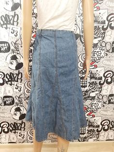 "Long Denim skirt womens skirt maxi skirt blue Denim skirt Vintage mermaid skirt Long skirt Jeans Skirt L height of the woman in the photo - 180 cm Please refer to photos for details of condition. Condition: good vintage 100 % cotton Measurements: Length: 73 cm/28.7 \" Waist: 84 cm/33.1\" Hips: 104 cm/40.9\" Tag Size: EUR-42 note The color on the pictures may vary due to monitor settings and light reflections. Ready to ship Please do not hesitate to contact with me for any questions. Thank you f Non-stretch Long Denim Skirt, Fitted Knee-length Denim Skirt For Summer, Fitted Trendy Denim Skirt, Stretch Medium Wash Skirt For Summer, Non-stretch Denim Knee-length Skirt, Trendy Full-length Summer Skirt, Trendy Full Length Summer Skirt, Spring Fitted Long Denim Skirt, Dark Wash Full-length Denim Skirt For Summer