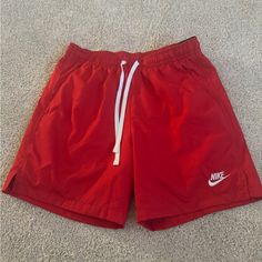 Nike Woven Flow Shorts Red Nwt Nike Red Shorts, Flow Shorts, Cruise Outfits, Nike Red, Red Shorts, Shorts Athletic, Nike Shorts, New Nike, Men's Nike