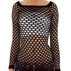 TD Collection Nylon Fishnet Long Sleeve Top Go Go Dance Wear TD http://www.amazon.com/dp/B00OPUEJU8/ref=cm_sw_r_pi_dp_Ux-Dub0BBH2JT Black Fishnet Top, Black Fishnets, Rave Wear, Women Long Sleeve Tops, Women Tops