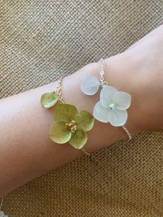 a woman's arm with three flowers on it and two leaves attached to the wrist