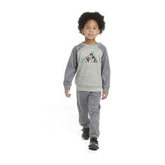 Warm, comfy and coordinated. This two-piece adidas outfit for boys includes a pullover hoodie and jogger-style pants with an elastic waistband. Both pieces are made from soft polyester fleece. Assorted colors and graphics give kids options.# Pieces In Set: 21st Piece Description: Hoodie1st Piece Pockets: 1 Kangaroo Pocket(s)1st Piece Fabric: Fleece1st Piece Fiber Content: 100% Polyester1st Piece Care: Machine Wash, Tumble Dry2nd Piece Description: Pants2nd Piece Closure Type: Full Elastic2nd Pie Casual Adidas Tracksuit For Sports, Casual Adidas Sweatpants For Loungewear, Casual Cotton Sweats For Playwear, Casual Long Sleeve Activewear For Play, Casual Adidas Long Sleeve Activewear, Casual Long Sleeve Adidas Activewear, Adidas Casual Joggers For Loungewear, Casual Adidas Joggers For Loungewear, Casual Long Sleeve Tracksuit For Playwear