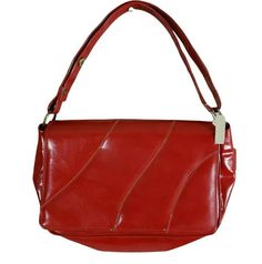 Kadin USA Vintage Red Purse Handbag Shiny Sleek Red 3"x6"x9", Strap 10". Inside logo detached (fall off).  Shipped with USPS Priority Mail. Retro Red Formal Bag, Red Retro Formal Bag, Retro Red Rectangular Bag, Red Vintage Shopping Bag, Red Purse, Vintage Handbag, Red Bag, Red Purses, Red Handbag