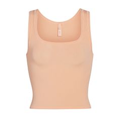 Soft Lounge Tank - Peach | SKIMS Plus Size Soft, Chanel Fashion Show, Rib Top, Cut Out Dress, Out Dress