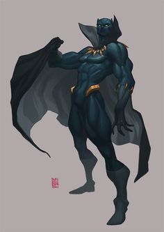 a drawing of a batman standing on one leg