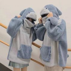 Shark Costumes, Kawaii Hoodie, Shark Plush, Shark Hoodie, Sharks Funny, Oversized Streetwear, Cute Shark, Loose Pullover, Couples Hoodies