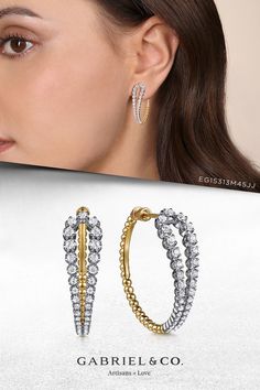 14K White Yellow Gold Bujukan and Graduating Diamond Classic Hoop Earrings
EG15313M45JJ Expensive Jewellery, Perfect Word, Rose Ring, Expensive Jewelry, Pendant Earrings, Jewelry Branding, Shop Earrings, Pendant Jewelry, Fashion Earrings