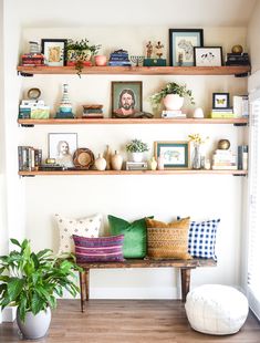 the instagram page on instagram com features shelves with pictures and plants