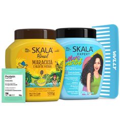 PRICES MAY VARY. Ultimate Curly Hair Duo: Enhance your curls with Skala's Mais Cachos and Maracuja Curl Creams, designed to define and hydrate your natural curls. Achieve salon-quality results from the comfort of your home with this powerful curly hair kit. Viral TikTok Sensations: Discover why these Skala curl creams have gone viral on TikTok. Loved by curly-haired enthusiasts globally, these Brazilian favorites are perfect for achieving soft, bouncy, and frizz-free curls. Nourishment with Braz Best Hair Care For Curly Hair, Brazil Hair Products, Curly Products Perfect Curls, Pattern Curly Hair Products, Curly Hair Hair Products, Brazilian Hair Products, Affordable Curly Hair Products, Skala Hair Products, Good Curly Hair Products